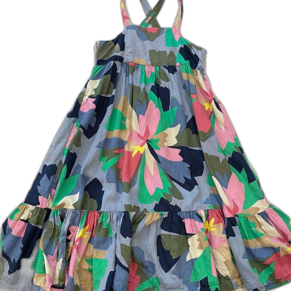 ~ Gap Kids Sundress* Sm Dress Adjustable Floral Flowers Summer Spring Sleeveless